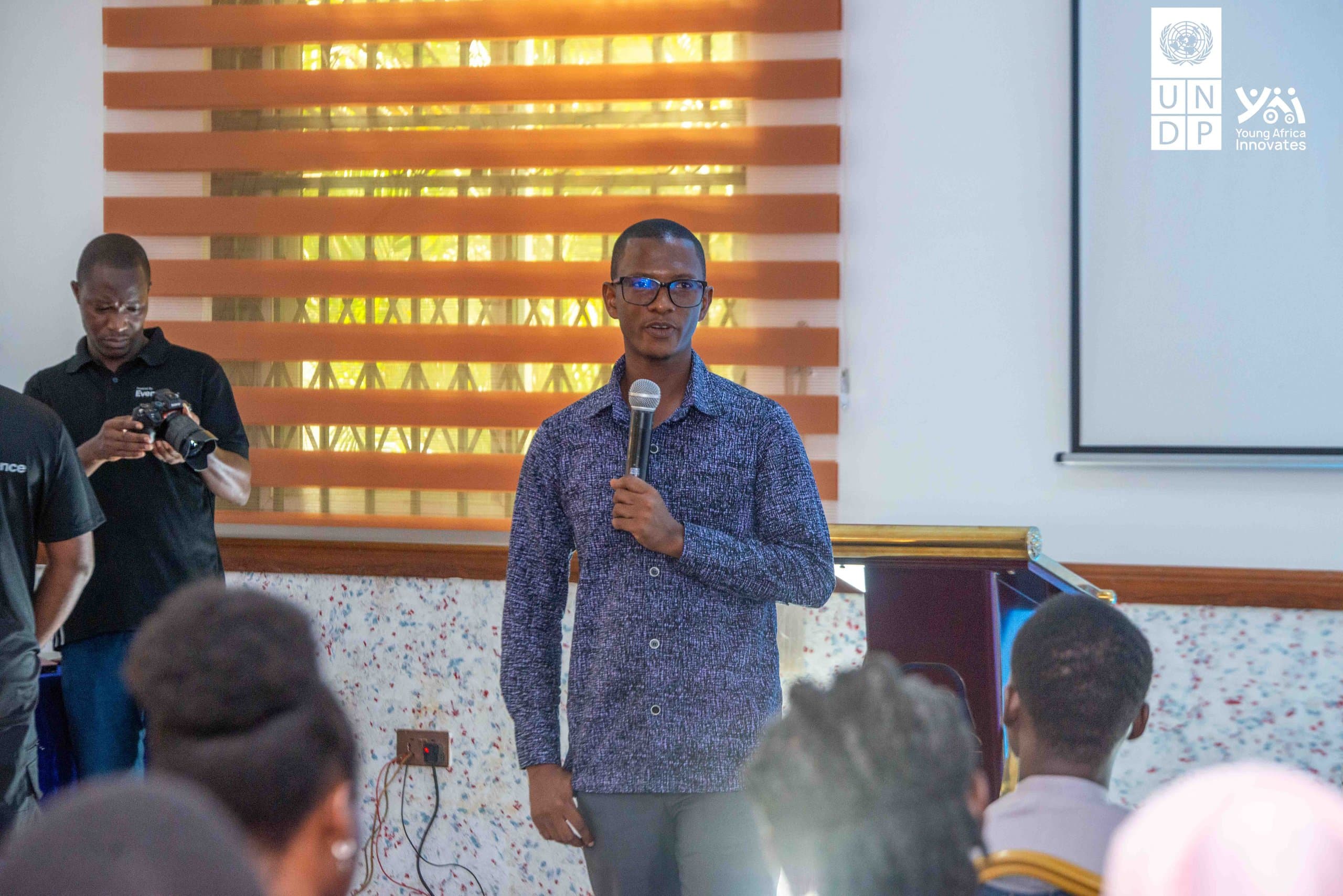 CEO speaking at an event